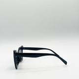 Oversized Cat-Eye Sunglasses in Black