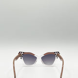 Oversized Cat-Eye Sunglasses in Nude