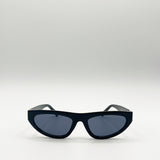 Retro Oval Sunglasses in Black