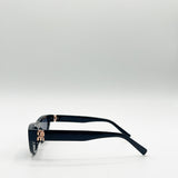Retro Oval Sunglasses in Black