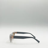 Retro Oval Sunglasses in Light Grey