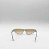 Retro Oval Sunglasses in Light Grey