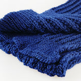 Navy Chunky Knitted Scarf