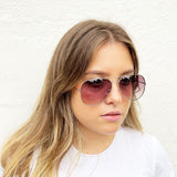 Classic Aviator Metal Frame Sunglasses
