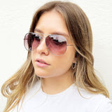 Classic Aviator Metal Frame Sunglasses