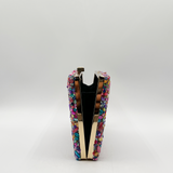 Embellished Square Clutch Bag in Multi