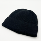 Ribbed Beanie Hat In Black