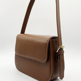 Rounded Cross Body Bag in Brown