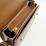 Rounded Cross Body Bag in Brown