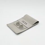 Mini Huggie Hoop with Clear Stones - Silver