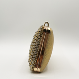 Gold Diamante Clutch Bag