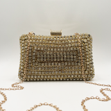 Gold Diamante Clutch Bag