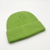 Ribbed Beanie Hat In Green
