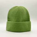 Ribbed Beanie Hat In Green
