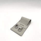Multi-Layer Circle Stud Earrings in Silver