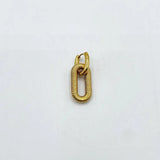 Ribbed Oval Hoop Earrings in Gold