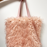 Pink Shaggy fur shopper bag