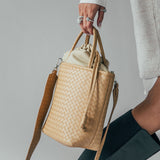 Ariella Woven PU Leather Cross Body Bag