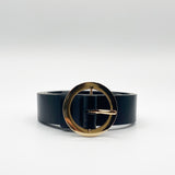 PU Leather Belt With Round Buckle