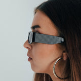 Perforated Rectangle Sunglasses In Black