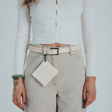 PU Leather Belt with Dettachable Card Holder