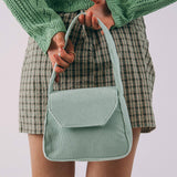 Ariana Mini Shoulder Bag In Corduroy in Mint