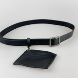 PU Leather Belt with Dettachable Card Holder