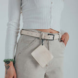 PU Leather Belt with Dettachable Card Holder