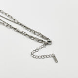 Layered Pendant Necklace In Silver