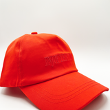DARCIE Soft nylon 'enjoy the now' embroidered baseball cap in setting sun