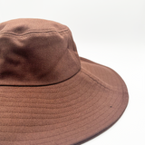 LANEY Floppy fedora hat in dark oak