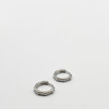 Engraved Hoop Earrings in Silver