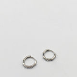 Engraved Hoop Earrings in Silver