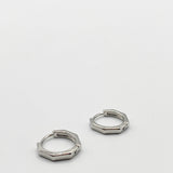 Engraved Hoop Earrings in Silver