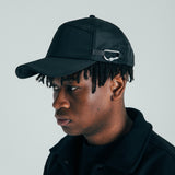 Knox 6 Panel Cap With Carabiner Detail in Black