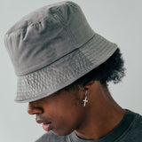 Kyng Velvet Bucket Hat In Grey
