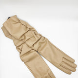 PU Leather Rouched Gloves