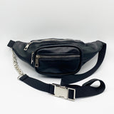 Maxim PU Leather Cross Body Bag In Black