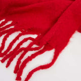 RED CHUNKY SOFT TOUCH SCARF - svnx