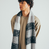 Check Blanket Scarf with Tassles