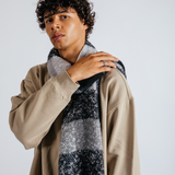 Check Blanket Scarf with Tassles
