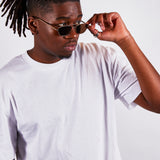 Angular aviator style sunglasses