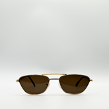 Angular aviator style sunglasses