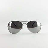 Aviator Metal Frame Sunglasses with Mirrored Lenses