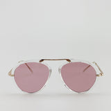 Clear Frame  Aviator Sunglasses