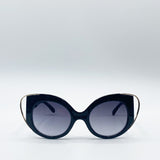 Oversized Black Cat Eye Sunglasses