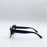 Oversized Black Cat Eye Sunglasses