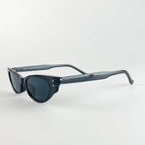 Grey Extreme Cat Eye Sunglasses with Grey Lenses