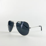 Classic Silver Frame Aviator Sunglasses