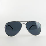 Classic Silver Frame Aviator Sunglasses